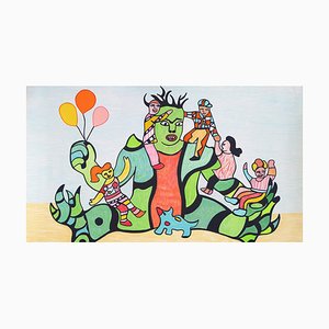 Niki de Saint Phalle - Plate from the album Méchant Méchant ("Mean Mean") (1995), signed