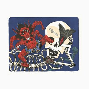 Sur le Squelette d’Ikkyu Lithograph by David Beauchard, 2010s