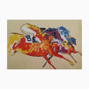 Into the Turn Lithograph by Leroy Neiman
