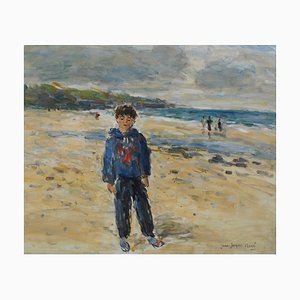 Pintura al óleo Boy on the Beach de Jean Jacques René
