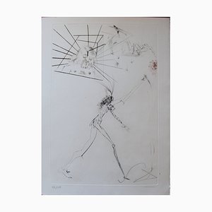 The Three Felonious Barons Radierung von Salvador Dali