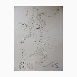 Crazed Tristan Engraving by Salvador Dali