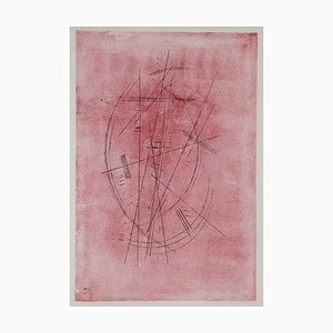 Litografia Zeichnung in rosa e rosa di Wassily Kandinsky, 1952