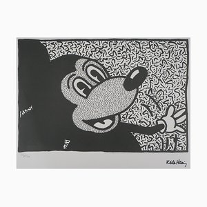 Mickey Mouse Siebdruck von Keith Haring