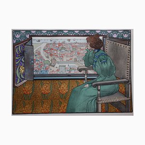 Solveig Lithograph by Gustave-Max Stevens, 1897