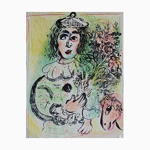Litografia The Flowery Clown di Marc Chagall