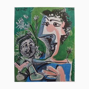 Litografia Mother and Child di Pablo Picasso, 1966