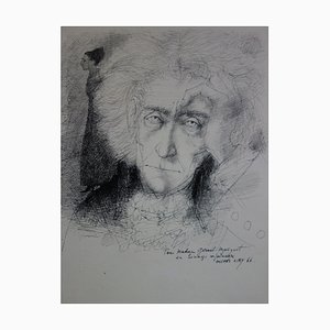 Le Penseur et sa Muse Zeichnung von Michel Ciry