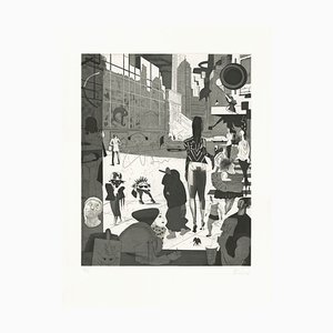 Coffee Corner Etching and Aquatint by David Prudhomme, 2017