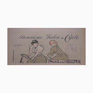 Lithographie Les Cyclistes par Jean-Louis Forain, 1897