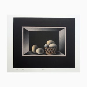 Still-life with Eggs Etching by Mario Avati