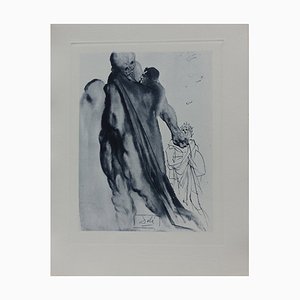 Purgatory 5 Etching by Salvador Dali for The Divine Comedy