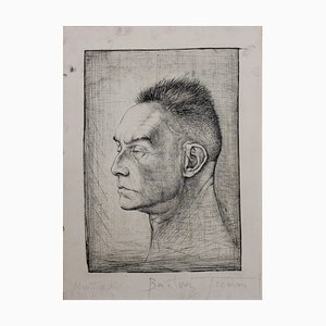 Aguafuerte Portrait de Montherlant de Pierre-Yves Trémois
