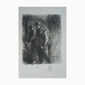 Sensitive Heart Lithograph by Théophile Alexandre Steinlen, 1917