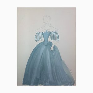 Costume de dame de la cour Drawing by Suzanne Lalique