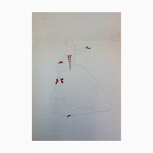 Costume de Mariane Drawing by Suzanne Lalique