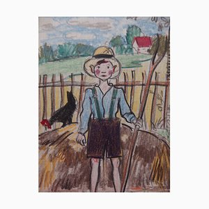 Farmer Boy Zeichnung von Gilbert Poillerat