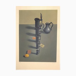 Still Life with Lemon Lithographie von Georges Rohner