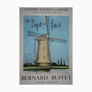 The Netherlands: The Windmill Lithographie von Bernard Buffet, 1986