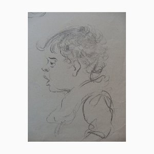 Dessin Tête d'un Enfant par Georges Manzana-Pissarro