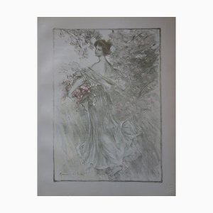 Printemps Lithografie von Maurice Eliot, 1897