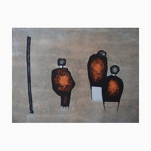 Lithographie Three Characters on Stone par WITOLD-K