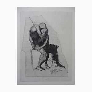 Icarus and Phaeton Engraving Reprint by Auguste Rodin