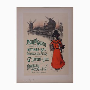 Lithographie Moulin de la Galette par Roedel, 1897