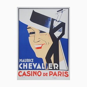 Lithographie Maurice Chevalier au Casino de Paris par Charles Kiffer