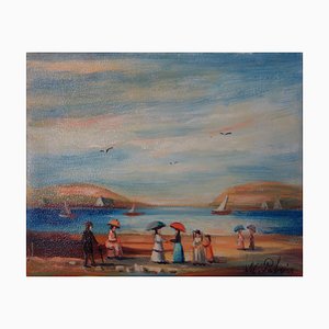 Bord de Mer Oil on Canvas by Michel Pabois