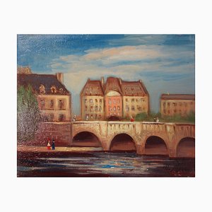 Olio Le Pont Neuf su tela di Michel Pabois