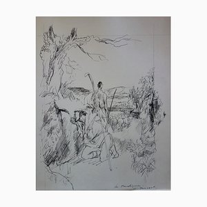 Dibujo Les bergers de Gaston Barret