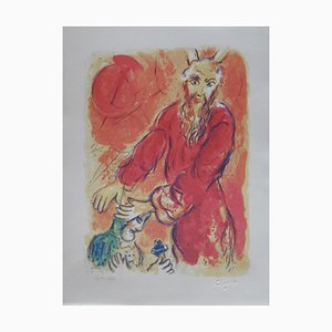 Lithographie Jahwe Réimpression par Marc Chagall, 1984