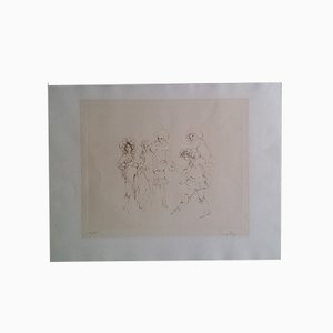 Five characters Etching by Léonor Fini
