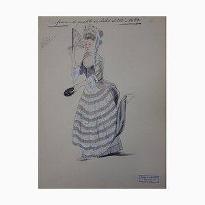 Dibujo Femme de Qualité en Habit d'Este de R. Charbo