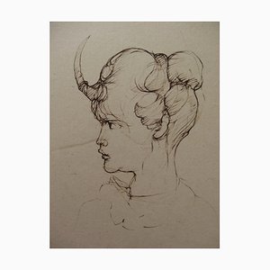 Incisioni Faun Head di Léonor Fini, anni '70