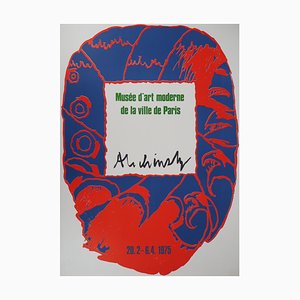 Musée d’Art Moderne Lithhograph by Pierre Alechinsky, 1975