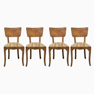 Art Deco Rosewood Dining Chairs, 1930s, Set of 4