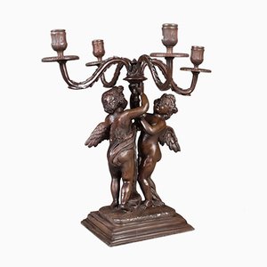 Bronze Victorian Style Candleholder, 1960s