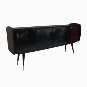 Credenza Mid-Century nera, Italia