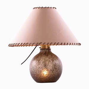 Bernsteinfarbene Bubble Glas Tischlampe von Peill & Putzler, 1960er