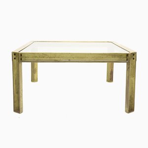 Brutalist Cast Brass Model T09 Embassy Coffee Table by Peter Ghyczy, 1970s