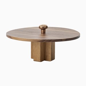 Constantin Centerpiece in Walnut and Bronze from Colé