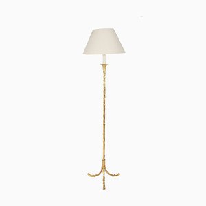 Vintage French Brass Floor Lamp from Maison Baguès, 1960s