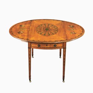 Antiker George III Pembroke Tisch aus Seiden- & Königsholz, 1790er