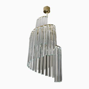 Lámpara de techo italiana Mid-Century de cristal de Murano de Pia Guidetti Crippa para Lumi, años 60