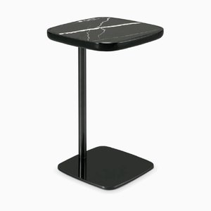 Mesa auxiliar Nero de mármol lacado y marquina de Pradi para Pradi Handicraft