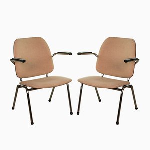 Set of Chrome and Bakelite Armchairs by Martin de Wit for Gispen, 1960s
