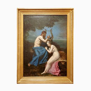 Antique Orpheus and Eurydice Painting by A.M. Roucoule, 1977