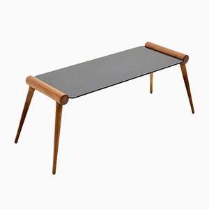 Mesa de centro austriaca Mid-Century de madera de arce, años 50